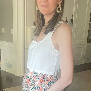 XS PETAL & PUP White Crop Top